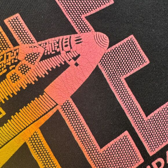 Vintage 1980's Shuttle Kennedy Space Center Sweatshirt Men’s XL Neon Raised - Picture 6 of 7